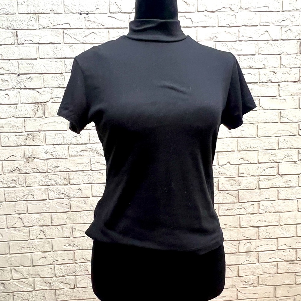 Short sleeve mock turtle